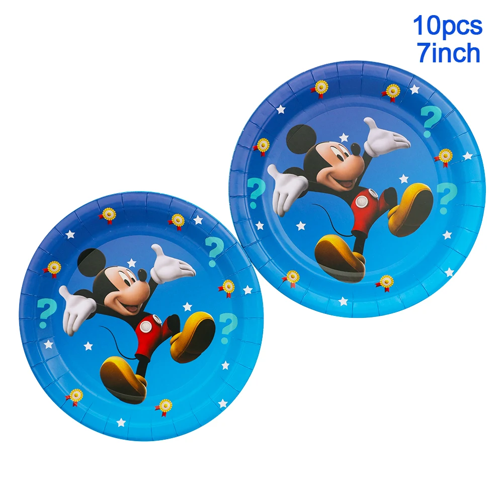 101Pcs Disney Mickey Mouse Petrecerea de Ziua Placa Cupa Șervețel Paie fete de Masa de unica folosinta Tacamuri de Decor Balon Copil de Dus