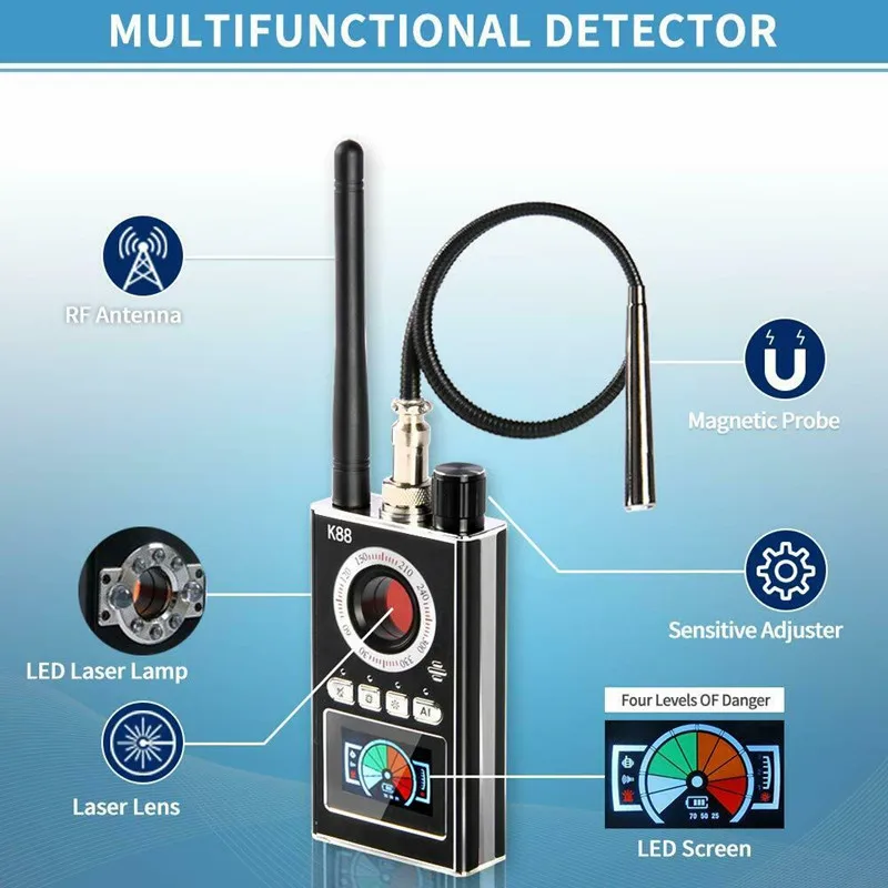 1MHz-6.5 GHz RF Detector de Semnal Wireless GSM Dispozitiv Finder GPS Tracker cu Laser Orificiu de Scanare Lentila Semnal RF Detecta Anti Sincer