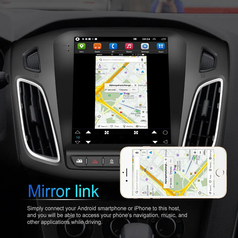 2 Din Android 12 Radio Auto Pentru Ford Focus 3Mk3 2011-2019 Multimidia Video Player GPS Navi Stereo 9.7