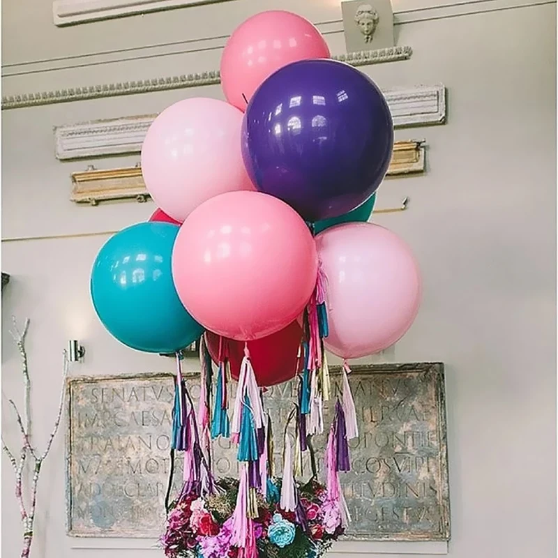 5-36 inch pe Macarone Mare Alb Baloane Aniversare de Nunta Petrecere la 16 ani Decoratiuni Profesor Cadou Transparent Baloane pentru Copii Jucarii