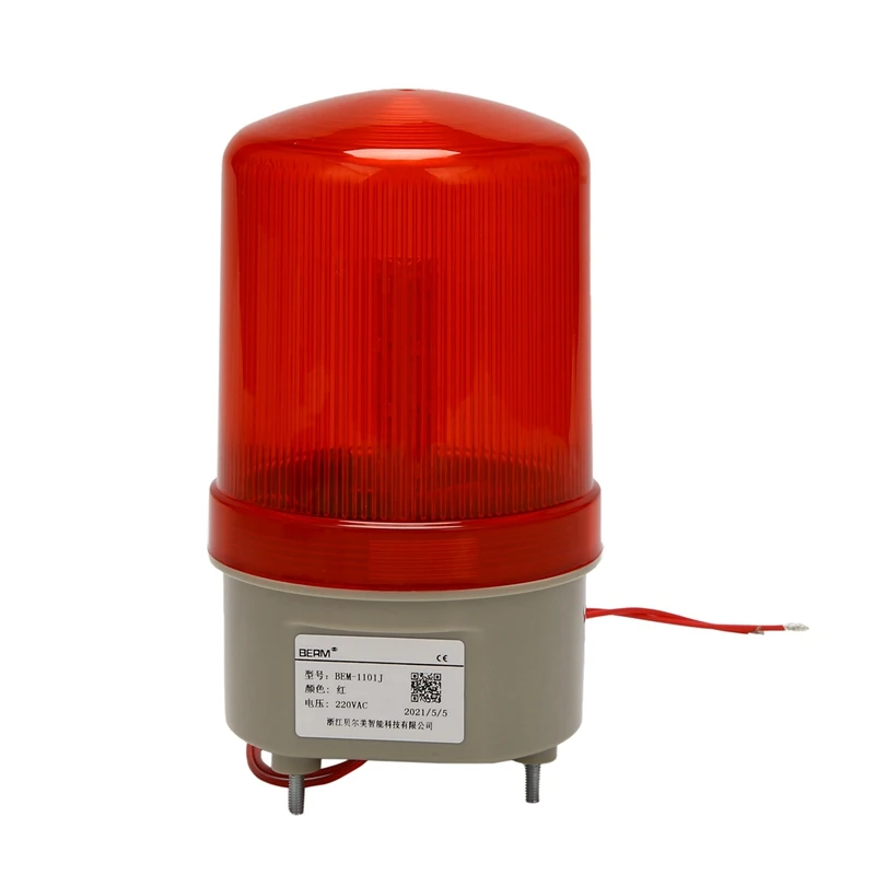 5X Industriale Intermitente de Sunet de Alarmă Lumină,BEM-1101J 220V LED Rosu de Avertizare Sistem de Lumini Rotative de Lumină