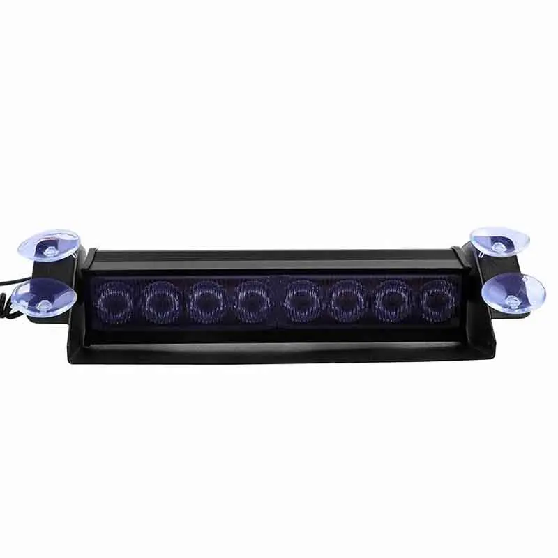 8-LED-uri de Avertizare Atenție Van Camion de Urgență Strobe Light Lamp Bar (Alb si Rosu)