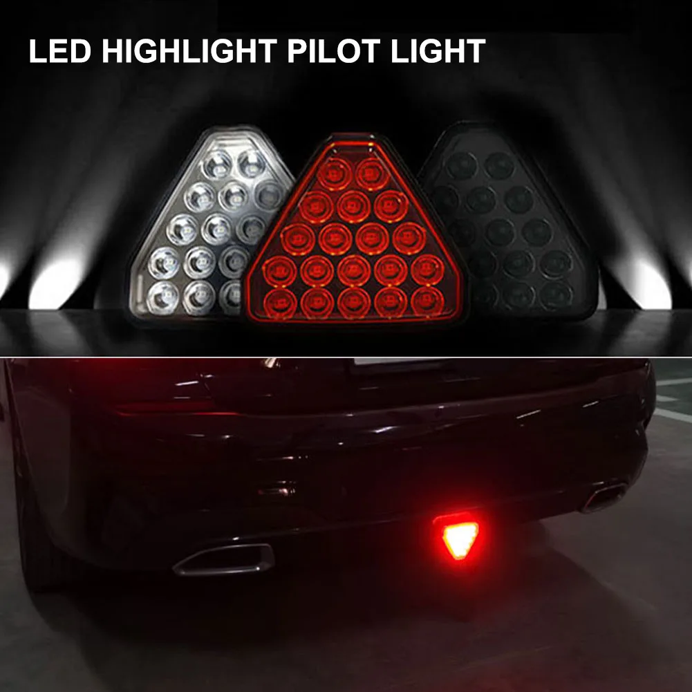 Car LED Lumina de Frână 12V Triunghi Roșu Coada Strobe Lumina de Parcare, Lumina de Avertizare Anti-coliziune Lampa pentru Masina Camion RV