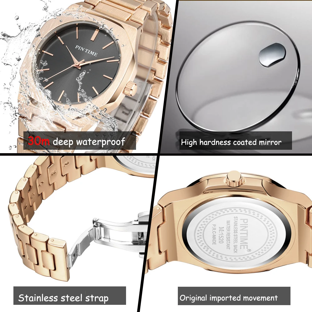Ceas pentru Barbati Brand Mare pentru Bărbați Ceasuri Premium din Oțel Inoxidabil Trupa Cuarț Ceas pentru Bărbați Impermeabil Afaceri de Agrement Ceas