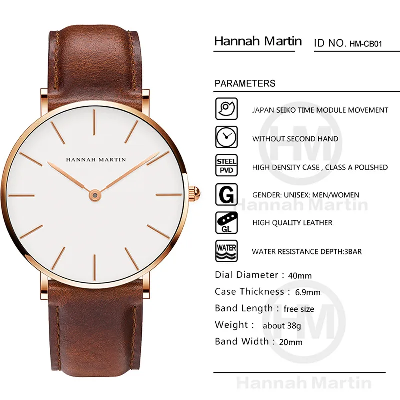 Hannah Martin Casual Cuarț Ceas pentru Bărbați Ceasuri de Lux de Brand Celebru Ceas de mână de sex Masculin Ceas Pentru Barbati centura de Plasă Relogio Masculino