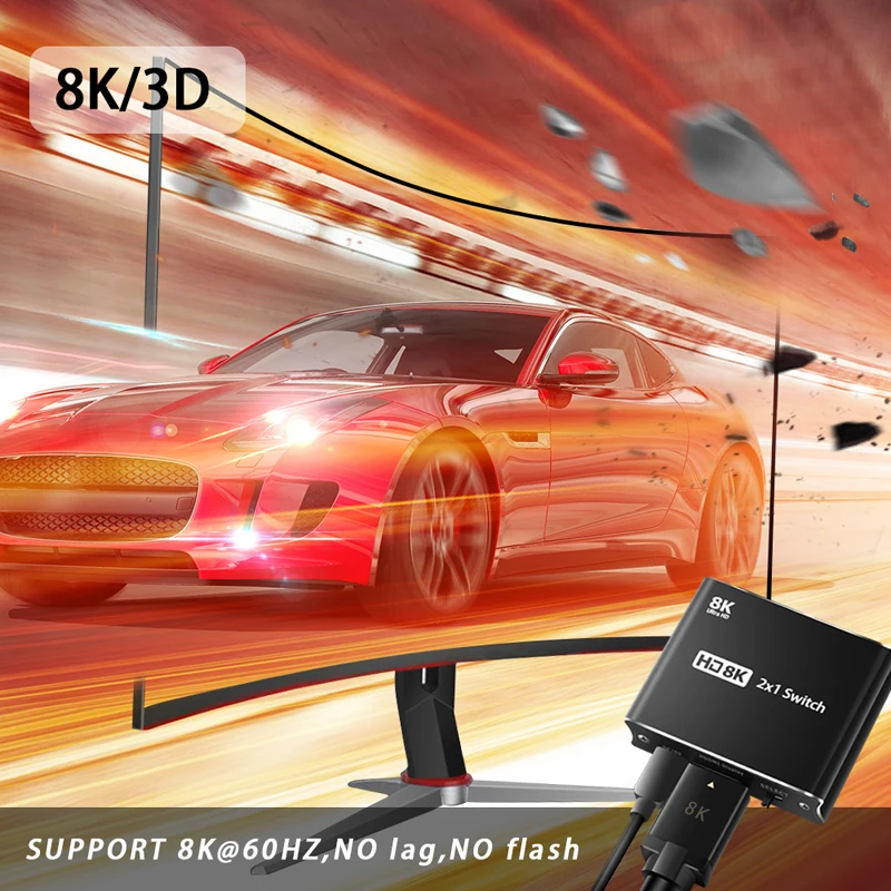 HDMI Splitter 8K60hz 4K120hz 2.1 Inteligent de Comutare 2 In 1 Rapid Comuta Cu Full 1080P Imagine pentru mai Multe mass-Media Utilizare Echipamente