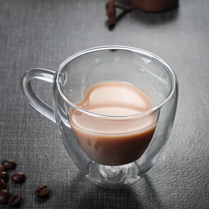 Iarna Dragoste Inima În Formă De Sticlă Cana Cu Perete Dublu Cani De Cafea Ceai Lapte Suc De Lamaie Cana De Apa Rezistente La Căldură Drinkware Iubitor De Cadou