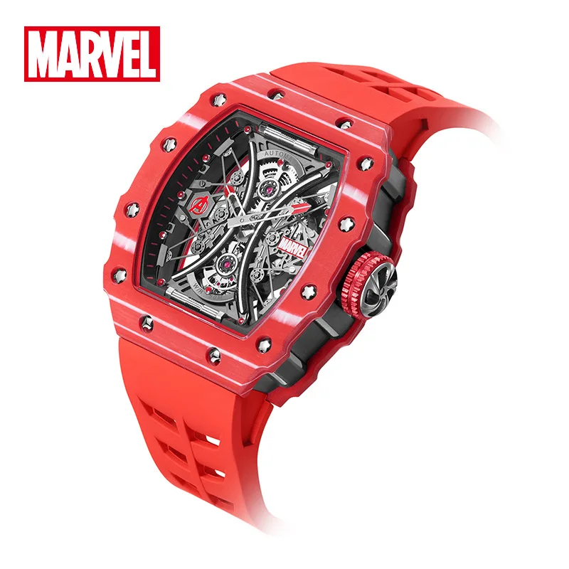 Marvel Ceasuri Automate automatic Mens Ceas de mână Sport din Fibra de Carbon Formați de Agrement Personalitate de Lux 5Bar Rezistent la Apă