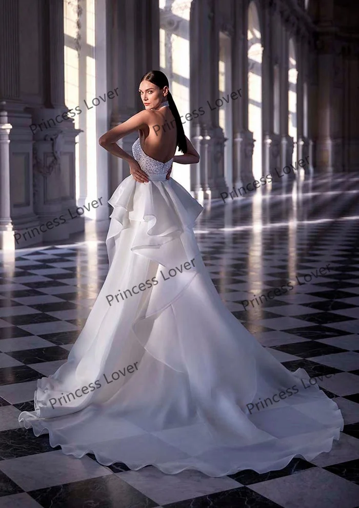 Uimitoare Sirena Rochii de Mireasa cu Trenul Detașabil Draga Mireasa, Rochii de Sequin Personalizate vestido de novia