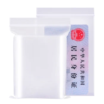 100buc PE transparent auto-etanșare sac de 0.16 mm(dublu fata grosime) îngroșarea widthXlength(include fermoar)