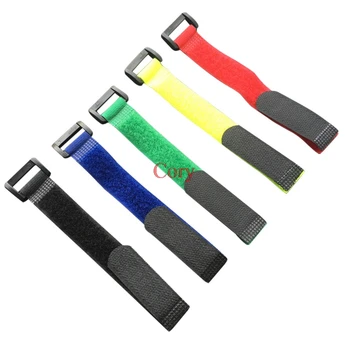 10buc Cablu autoadezive, Benzi Reutilizabile Cârlig Buclă Magic Sticky Tape Bastoane despre 210mm Lungime 19,4 mm Latime