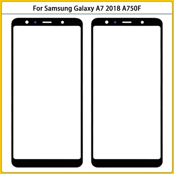 10buc Pentru Samsung Galaxy A7 2018 A750 A750F SM-A750F Ecran Tactil LCD Frontal Exterior Panou de Sticlă Touchscreen Sticla Cu OCA Înlocui