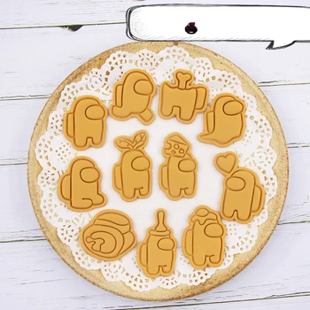 11Pcs/set Tăietori Cookie Biscuit Mucegai Fondant Cutter Anime 3D Joc Cookie Mucegai DIY Decorare de Patiserie de Copt Instrumente