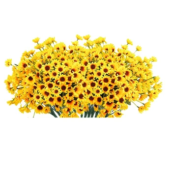 12PCS Mătase Floarea-soarelui Flori Artificiale Vrac, Fals Floarea-soarelui Cu 22 de Mic Daisy Mame Flori în aer Liber Pentru Biroul de Acasă