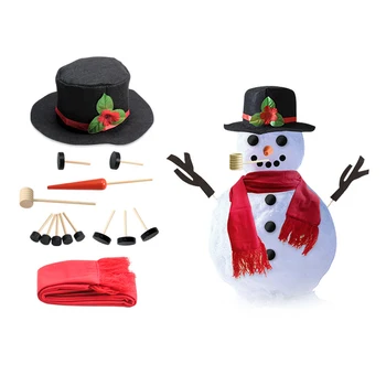 15/16pcs Set de Simulare de Crăciun Snowman Dress Up Set Accesorii Amuzante de a Face oameni de Zăpadă Familie Tool Kit Decorativ Costum
