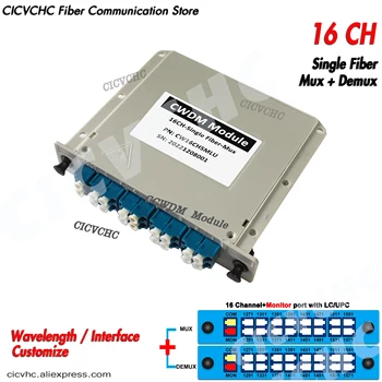 16CH CWDM Plug-in Module cu portul pentru Monitor cu LC/UPC pentru o Singură Fibră