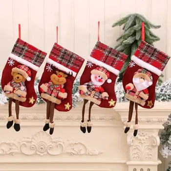 1buc Ciorapi de Crăciun Mari Ciorap de Crăciun Set cu 3D Mos craciun, om de Zapada, Ren,Urs pentru Petrecerea de Craciun Decoratiuni