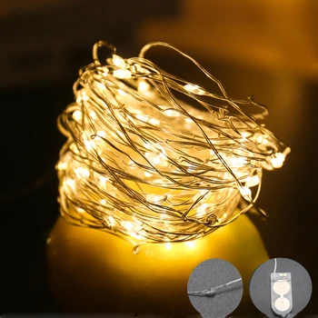 1meters 2meters 3meters Baterii LED Sârmă de Cupru Șir de Lumini Pentru Nunta Petrecere Acasă Decorare Lampa