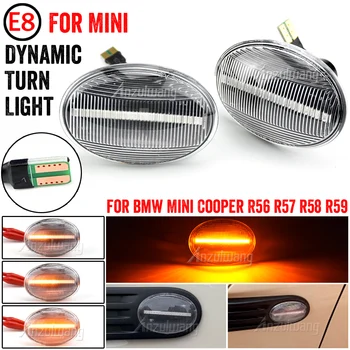 2 buc Curge Turn Semnal de Lumină LED-uri Dinamice de poziție Laterale Indicatoare de direcție Laterale Pentru BMW MINI Cooper R55 R56 R57 R58 R59 CL-R56-LSM-SM
