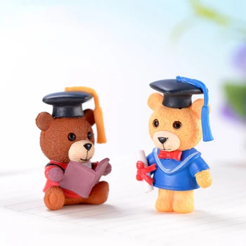 2 BUC Iubitor de Urs Figurine in Miniatura Animal Decor Mini Zână Grădină de Desene animate de Animale Statuie Rasina de Artizanat Acasă Decorare Auto