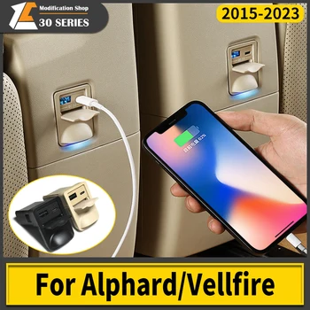 2015-2021 Pentru Toyota Alphard Vellfire 30 De Serie Seat Incarcator USB PD Tip C Încărcător Rapid Dual Interface Modificarea Accesorii