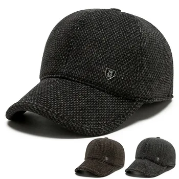 2022 noi bărbați pălării de iarnă ureche de protecție șapcă de baseball capac de lână