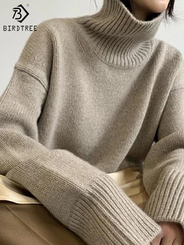 2022 Toamna și Iarna Noi Gros de Casmir Amestecuri Pulover Femei de Înaltă Gât pulover Pulover Cald Liber Bază Tricotate Puloverul S21709X