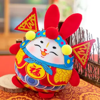 2023 Anul Nou Chinezesc Iepure Jucărie De Pluș Drăguț Mascotă Agățat Festival Peking Primăvară Bunny Ornament Iepure De Jucărie Chinezească I4q9