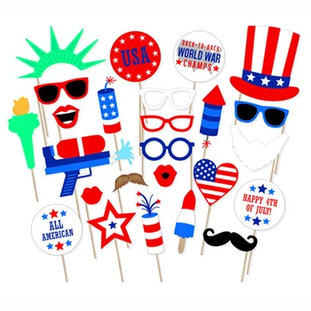 25pcs American iulie al Patrulea Partid Decoratiuni SUA de Ziua Independenței Photo booth Props Petrecere de Carnaval Consumabile PZ054
