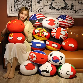 30/40cm Polandball Papusa de Plus Țări Mingea Păpuși Doisprezece Național de Design de Pavilion Jucărie de Pluș Moale Umplute Copii Anime Decor Acasă
