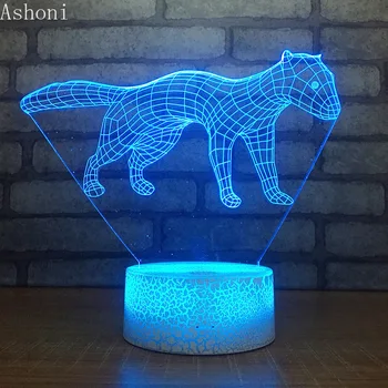 3D Leopar Forma Lampă de Masă cu LED-uri Touch De 7 Culori Schimbă Lumina de Noapte Petrecere Decorative Decor Acasă Copii Cadou de Crăciun