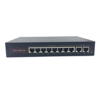 48V Ethernet switch POE cu 8 Port 10/100Mbps IEEE 802.3 af/at Potrivit pentru camera IP/Wireless AP/CCTV aparat de fotografiat sistem