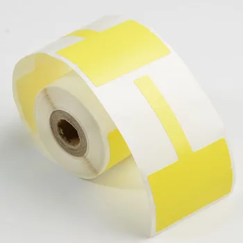 4PK de Înaltă calitate, se amestecă culoare alb/galben culoare T-tip cablu de rețea eticheta 38mm*25mm+35mm folosit pentru PT-50DC printer