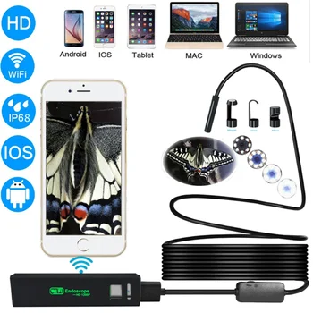 5.5 mm 1200P HD WiFi Camera Endoscop Mașină de Canalizare Inspecție pentru iPhone, Android, PC, iPad