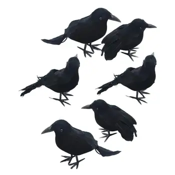 6Pcs Halloween Ciori Raven Propunerii de Manual pentru Rochie Fancy Consumabile Decorative