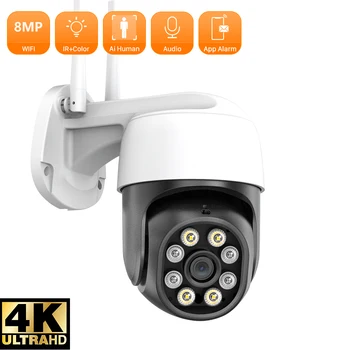 8MP 4K Camera PTZ IP de Exterior Speed Dome Wireless WiFi, Camera 5MP Acasă Inteligent AI-ul de Urmărire de Supraveghere de Securitate CCTV aparat de Fotografiat ICSEE