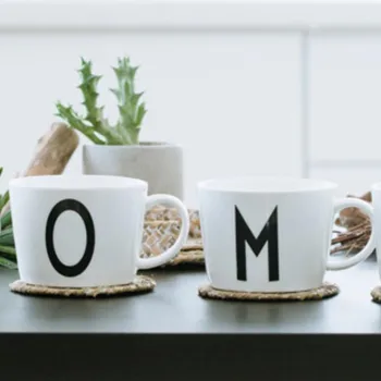 Alfabetul Cana Nouă Creație Ceramică Lapte Cana Mic Dejun Cuplu Ceașcă De Cafea