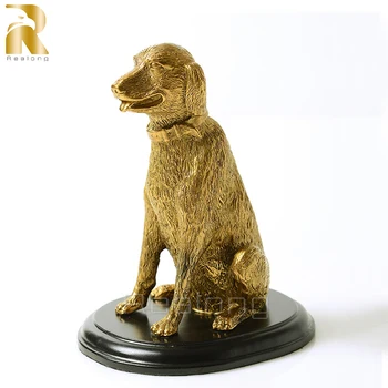 Arta Modernă Bronz Câine Statuie De Bronz Câine Sculpturi De Animale Arta Artizanat Pentru Biroul De Acasă Decor De Lux Ornament Cadouri