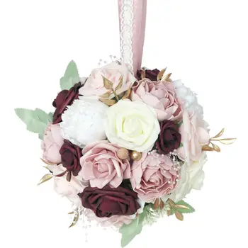 Artificiale Buchet de Mireasa Flori de Mătase lucrate Manual, Buchetul de Mireasa pentru Decor Acasă de Ziua Îndrăgostiților franceză Aniversare de Nunta Petrecere