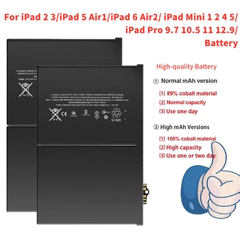 Baterie tabletă Pentru iPad 5 Air 1 A1474 A1475 A1893 Pentru iPad 6 Air 2 A1566 A1567 1 Mini 2 3 4 Pro 9.7 10.5 12.9 Baterie