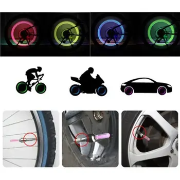 Biciclete Lumina De Noapte De Echitatie Anvelope De Biciclete Decor De Lumină Hot Wheels Duza De Gaz Lumina Fluorescentă Cauciucuri Valve Capac Lumina