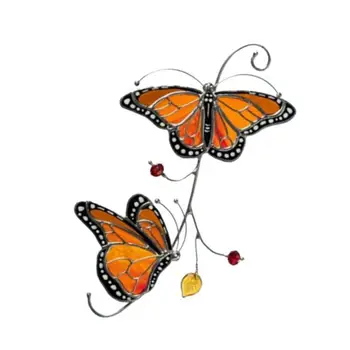 Butterfly Geam Perdeaua Ornament Cu Cârlig Vii Monarch Butterfly Butterfly Geam Vânt Chime Pentru Biroul De Acasă Decorare