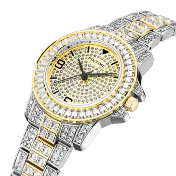 Bărbați Ceas de Lux Diamant Fluture Catarama Design Bărbați Femei Cuarț Ceasuri de mana Ceas de Oțel Curea Ceas pentru Femei iubitor de Ceasuri