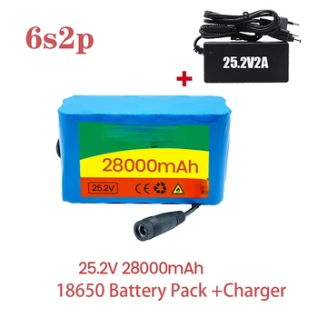 Calitate 6s2p 18650 Baterie Litiu-Ion, 25.2 v 28000mah Biciclete Electrice Baterie cu BMS+Chargeraiyaya