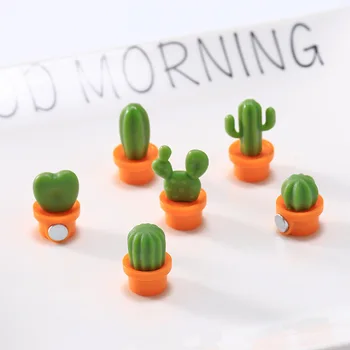 Creativ, Magnet de Frigider Decor Set de 6buc 3D de Desene animate Drăguț Cactus Mesaj de Bord, Frigider Magnet Sticker Cadou Home Decor