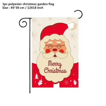 Crăciun fericit grădină steaguri Xmas Copac Pânză groasă de sac Curte de Iarnă Pavilion Dublu Fețe Tipărite Cu Camion de ziua Recunostintei steaguri