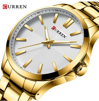 CURREN 8322 aur bărbați ceas de lux marca analog ceas sport de afaceri cuarț impermeabil bărbați ceas