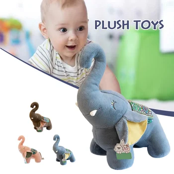 De Pluș, Jucării Umplute Desene Animate Elefant Papusa Educaționale Timpurii De Dezvoltare Jucărie De Pluș Moale Jucării Figura Decor Acasă B99