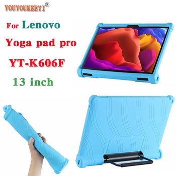De înaltă calitate Capac de Silicon Pentru Lenovo Yoga Pad Pro YT-K606F 13 Inch Comprimat de Siguranță Anti-picătură de Silicon de Caz Pentru YT-K606F Fundas