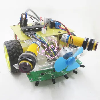 Electronic design inteligent de stingere a incendiilor masina / automate bariera infrarosu masina bazat pe 51 singur chip microcomputer